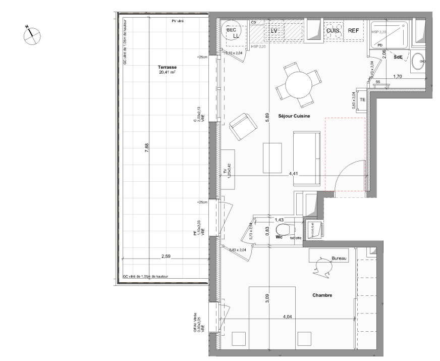 Image_, Appartement, Rennes, ref :RN LANDRY T3